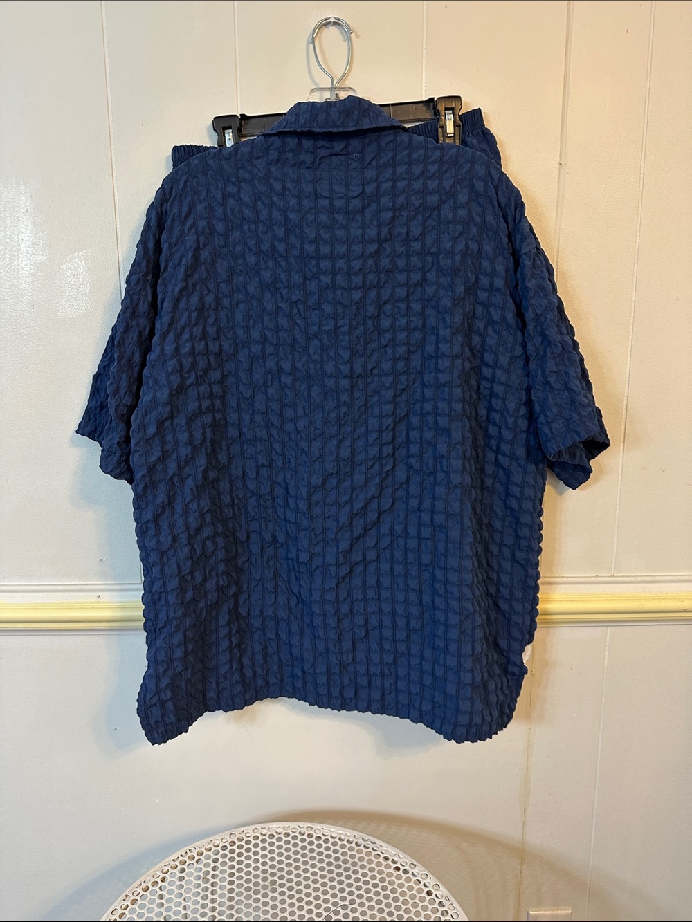 Simply Southern Navy Short Set Pajamas with White Ric Rac Trim - Size XL - Picture 3 of 8